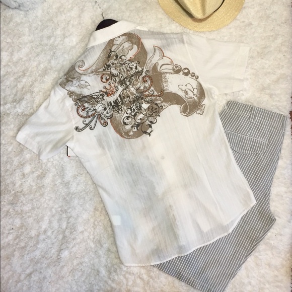 SALE❗️Italian Doramafi Sicilia's Button Dwn M NWOT - Picture 2 of 4